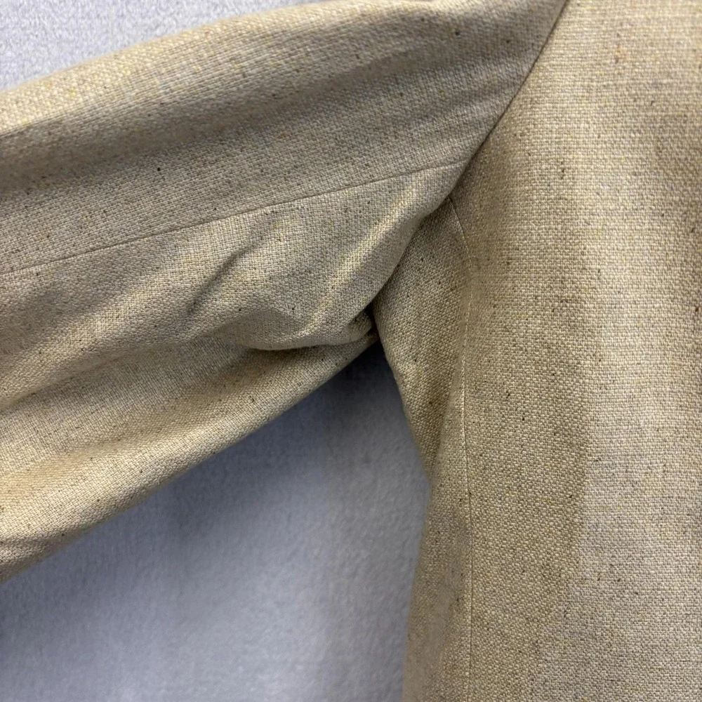 Jos. A. Bank 100% Silk Blazer Jacket Mens 46L Tan Coastal Summer Wedding